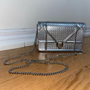 Dior Diorama Metallic Clutch (WOC)